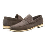 Alexander Trend // Suede Penny Loafer // Dark Brown (Euro: 43)