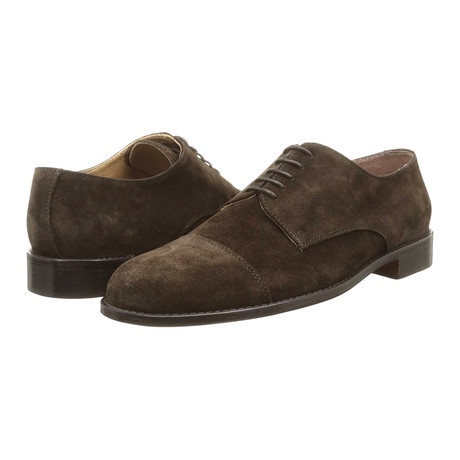 Alexander Trend // Suede Captoe Derby // Dark Brown (Euro: 39)