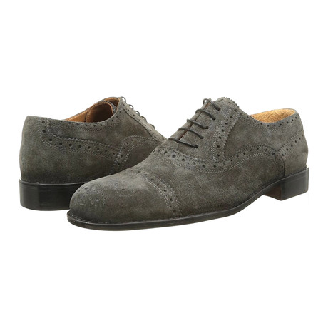 Alexander Trend // Suede Wingtip Oxford // Grey (Euro: 39)