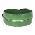 Hand-Painted Leather Belt // Green (XL)