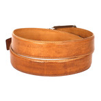 Hand-Painted Leather Belt // Tobacco (L)
