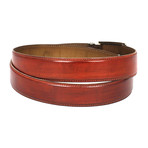 Hand-Painted Leather Belt // Reddish Brown (XL)