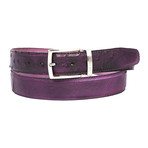 Genuine Ostrich Belt // Purple (S)