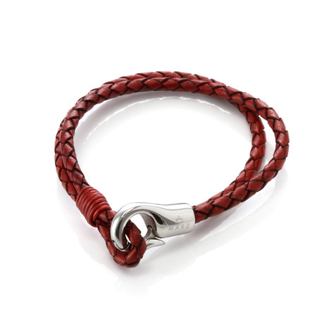 The Viper Bracelet // Red + Silver