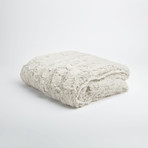 Contempo Cuddle Fur Throw/Blanket // Pearl (50"L x 65"W)