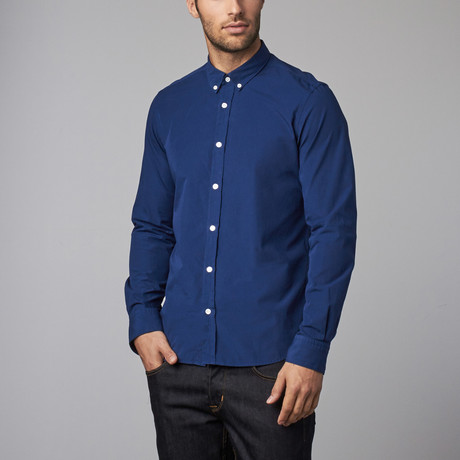 Sanford Button-Down Shirt // Navy (S)