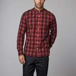 Plaid Claremont Button-Down Shirt // Red (2XL)