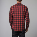 Plaid Claremont Button-Down Shirt // Red (2XL)