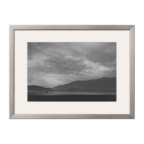 View Over Manzanar, Dust Storm (Pewter Frame)