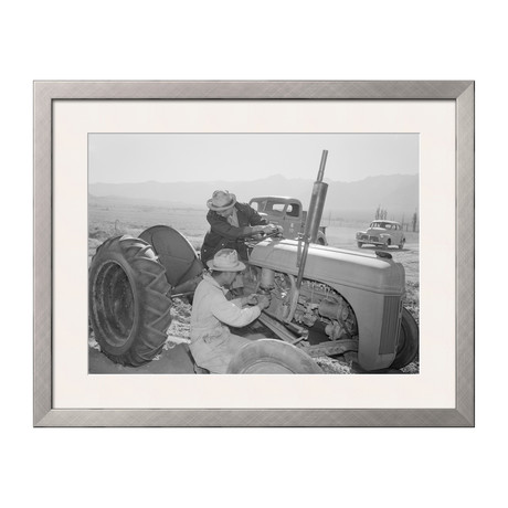 Tractor Repair: Manzanar Relocation Center (Pewter Frame)