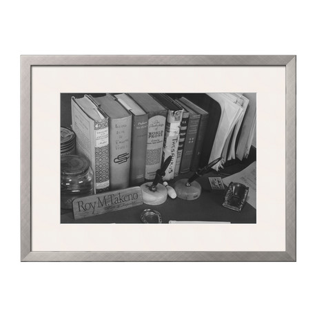 Roy Takeno's Desk, Manzanar Relocation Center (Pewter Frame)