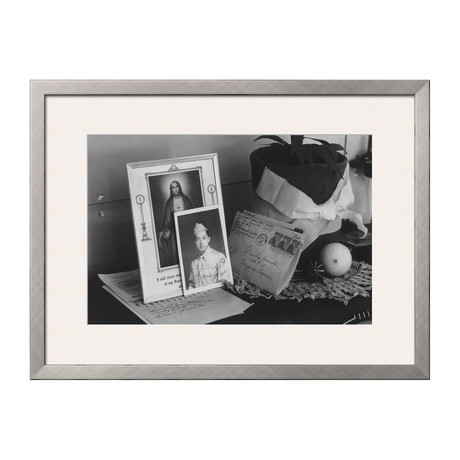 Pictures And Mementoes On Phonograph Top: Yonemitsu Home (Pewter Frame)