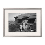 Mrs. Naguchi And Two Children (Pewter Frame)