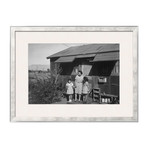 Mrs. Naguchi And Two Children (Pewter Frame)