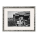 Mrs. Naguchi And Two Children (Pewter Frame)