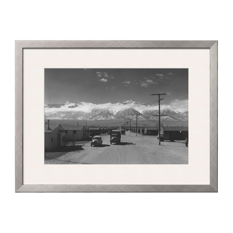 Manzanar Street Scene, Spring (Pewter Frame)