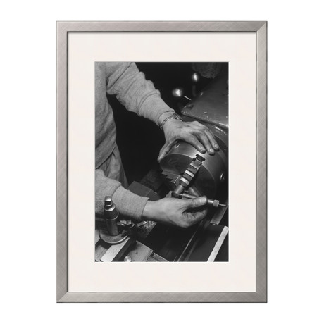 Hands Of Lathe Worker (Pewter Frame)