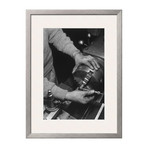 Hands Of Lathe Worker (Silver Frame)