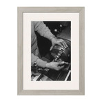 Hands Of Lathe Worker (Silver Frame)