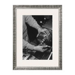 Hands Of Lathe Worker (Silver Frame)