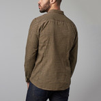Micro Corduroy Button-Down Shirt // Brown (XL)