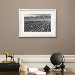 Farm, Farm Workers, Mt. Williamson In Background (Pewter Frame)