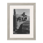 Benji Iguchi On Tractor (Pewter Frame)