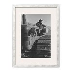 Benji Iguchi On Tractor (Pewter Frame)