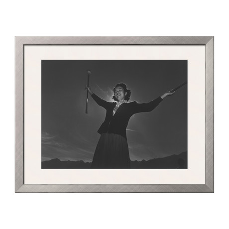 Baton Practice, Florence Kuwata (Pewter Frame)