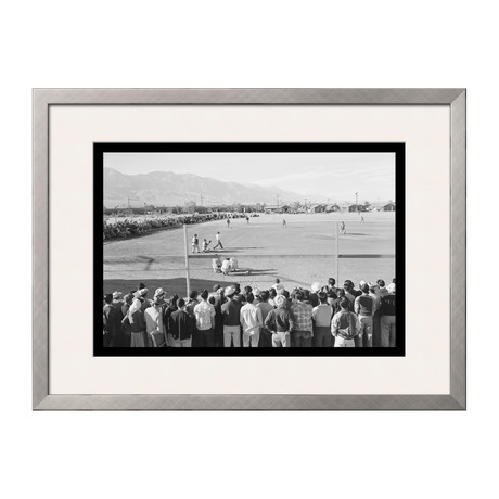 Baseball Game At Manzanar (Pewter Frame)