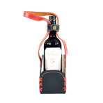 Leather Wine Carrier // Square (Black)