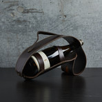 Mytulus // Leather Wine Holder // Table (Brown)