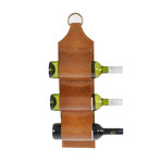 Leather Wine Rack (Brown)