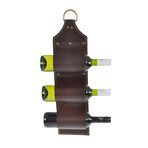 Leather Wine Rack (Brown)