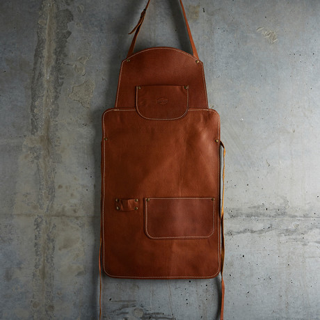 Vintage Leather Apron // Standard // Cognac