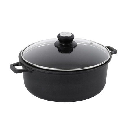 Choc Extreme // Stewpan with 2 Handles + Glass Lid (7.8" Diameter)