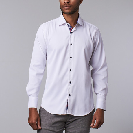 Contrast Trimmed Dress Shirt // White (S)