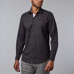 Contrast Trimmed Dress Shirt // Black (S)