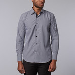 Geo Dress Shirt // Black + White (S)