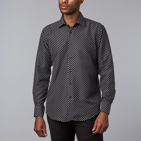 Geo Dress Shirt // Black (S)