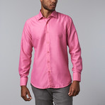 Contrast Trimmed Dress Shirt // Pink (2XL)