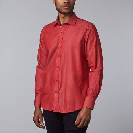 Solid Dress Shirt // Red (S)