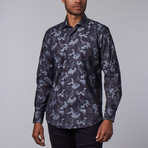 Printed Dress Shirt // Charcoal (XL)