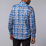 Printed Dress Shirt // Blue (3XL)