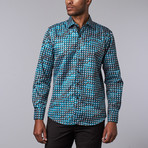 Printed Dress Shirt // Green (L)