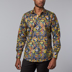 Printed Dress Shirt // Yellow (2XL)