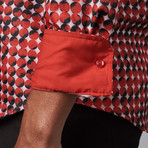 Printed Dress Shirt // Red (M)