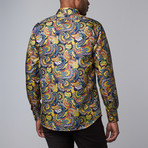 Printed Dress Shirt // Yellow (2XL)