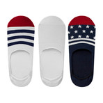 British Stars + Stripes No-Show Non-Slip Sock // Pack of 6