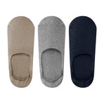 Solid No-Show Non-Slip Sock // Pack of 6 // Muted Pack